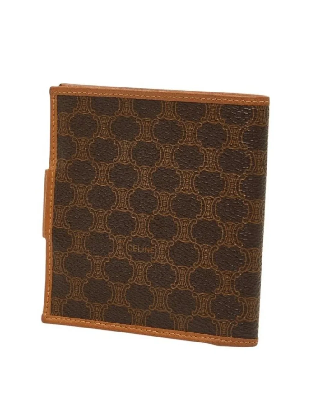 Celine Macadam Bifold Wallet Brown Leather